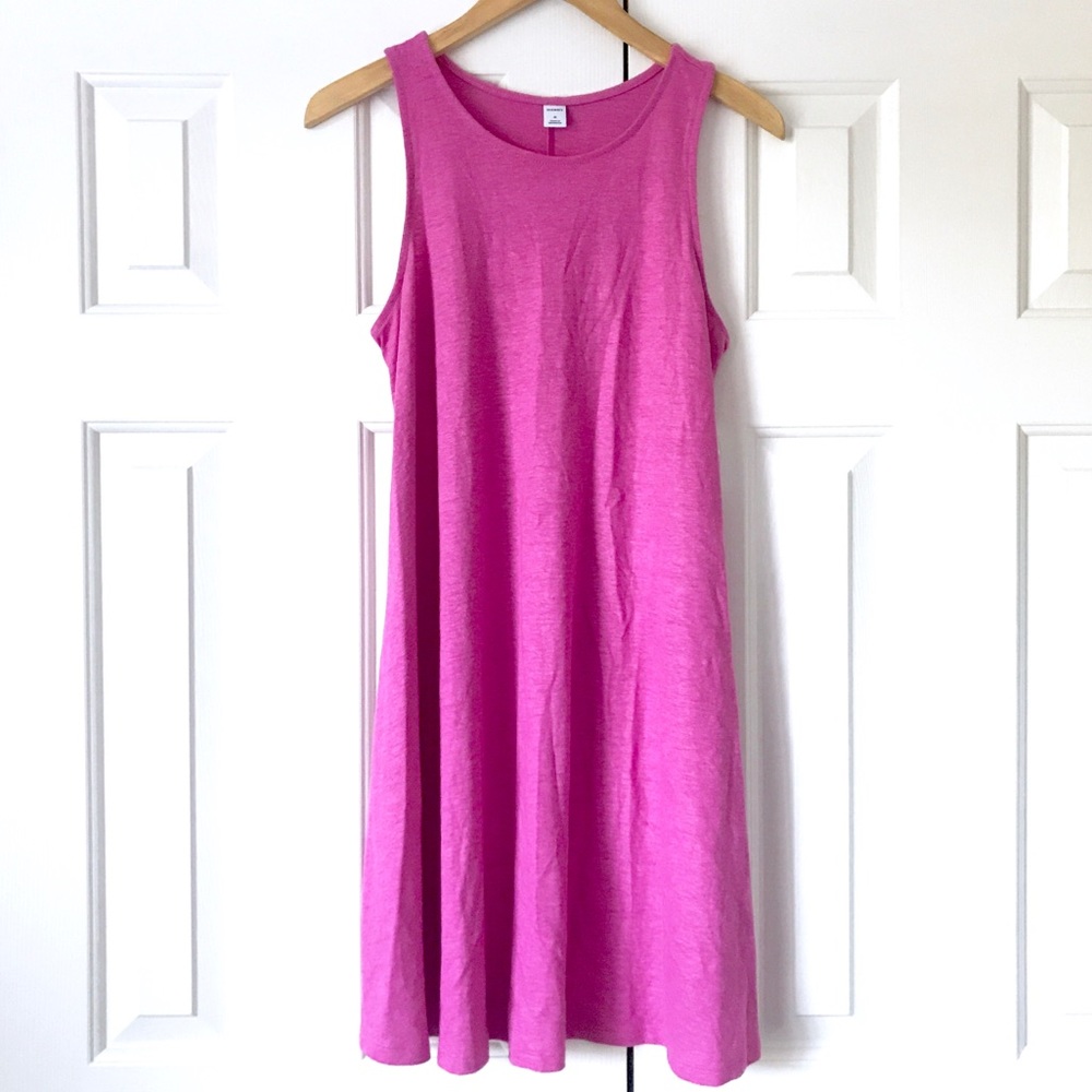 Old Navy Bright Pink Sleeveless A-Line Dress